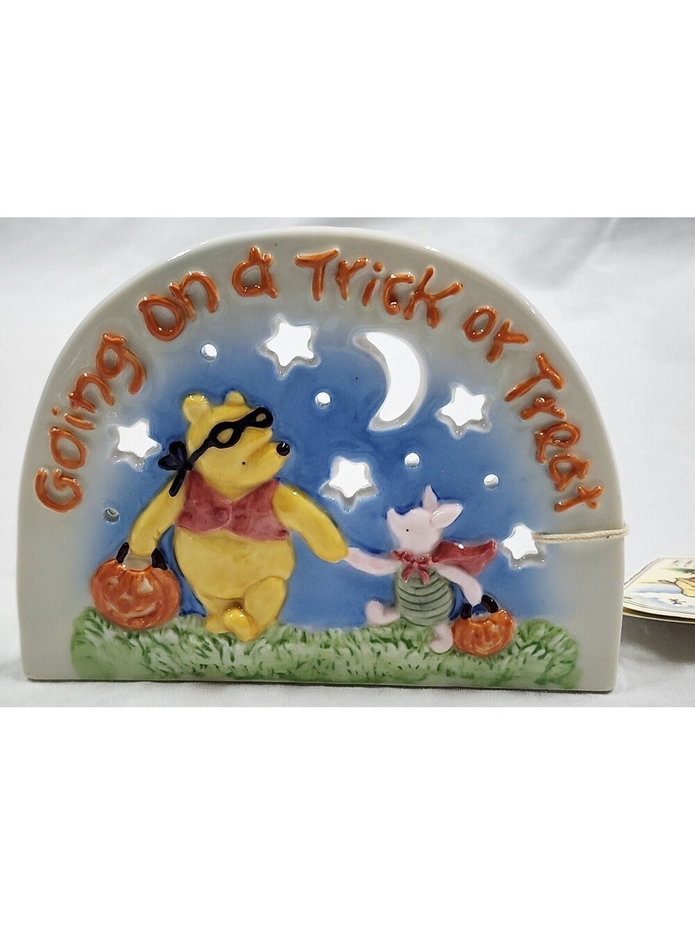 Disney WINNIE THE POOH Piglet Going On A Trick Or Treat Halloween Votive Holder